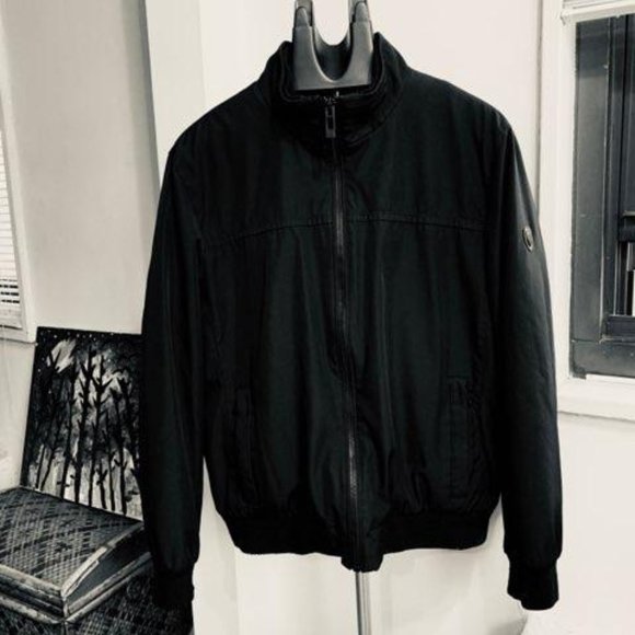Andrew Marc Bomber Jacket Black/Black - Picture 1 of 12